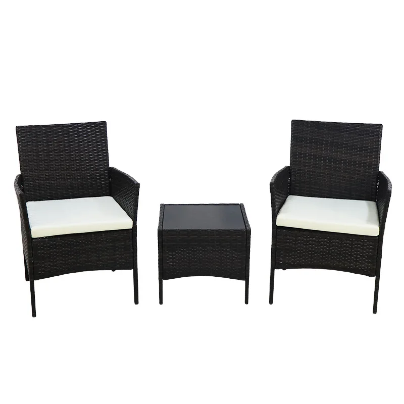 Outdoor-Rattan-Tische und Stühle, Gartenmöbel, Innenhof, Outdoor-Freizeitstuhl-Kombinationsset