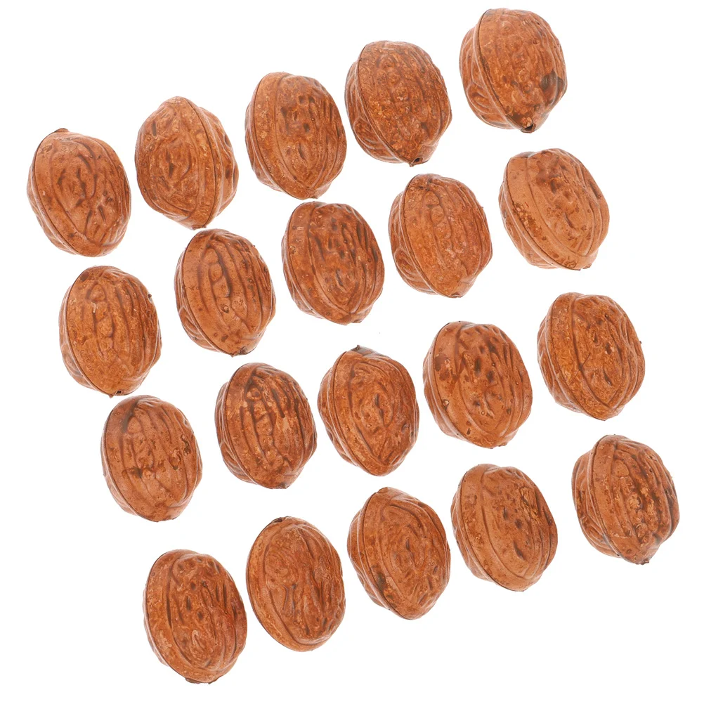 Artificial Walnut Nuts Decoration Craft Home Decorations Walnuts for Fake Shelled