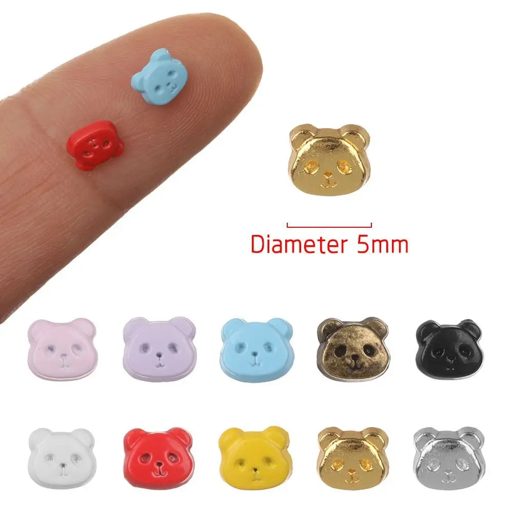 20 Pcs 5mm Mini Buttons DIY Doll Clothes Metal Buckles Clothing Sewing Buckle Dollhoues Miniature Crafts Dolls Accessories