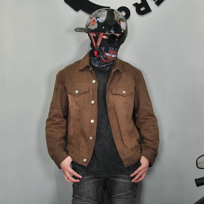 

VOLERO Retro Waxed Cycling Jacket Long Sleeve Men Women Motorcycle Anti-fall Suit Four Seasons motorcycle jacket