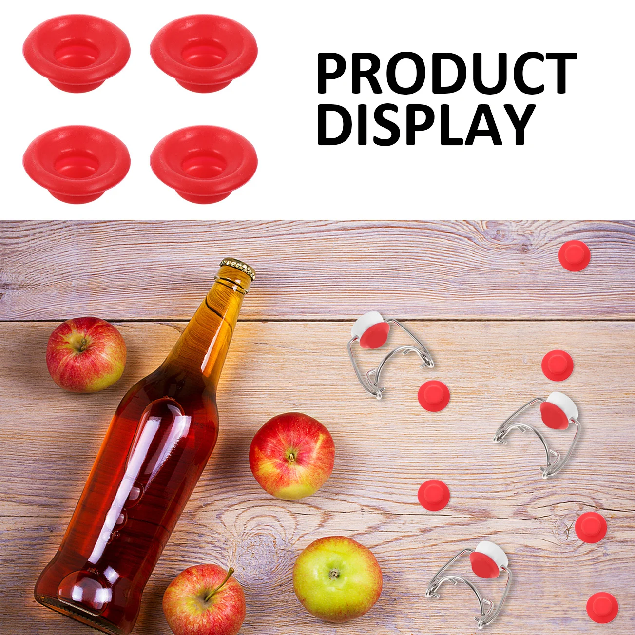 

24 Pcs Gasket Square Washers Bottle Sealing Swing Top Caps Plastic Replacement Seals