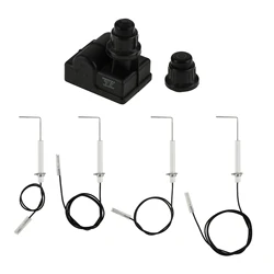 Gas Grill Spark Generator AA Battery Push Button BBQ Igniter + 4PCS Electrode Igniter Wire for Blackstone 28inch Propane Griddle