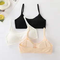 Cotton Sport Bra Children Training Bras with Chest Pad Detachable Teens Tops for Girls Kids Underwear 8-16 Teen Girls Clothing