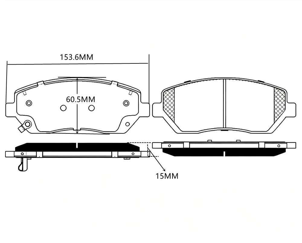 Front Brake Pads for 2023-2024 Leapmotor C11,ZHP1344, (PLEASE MUST GIVE ME CAR VIN TO CHECK )