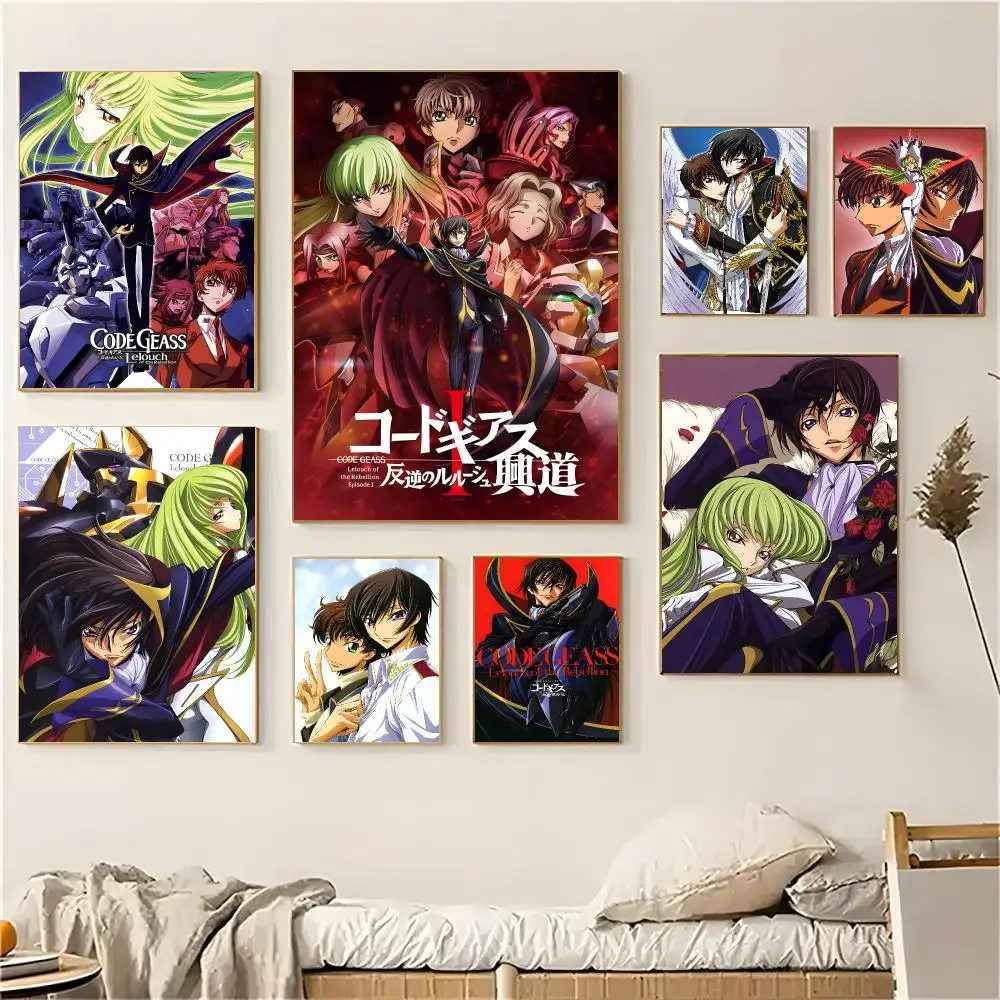 C-Code G-Geass Poster Wall Art Print Art Suitable For Living Room Bedroom Bar Parlor Home Decoration Gift