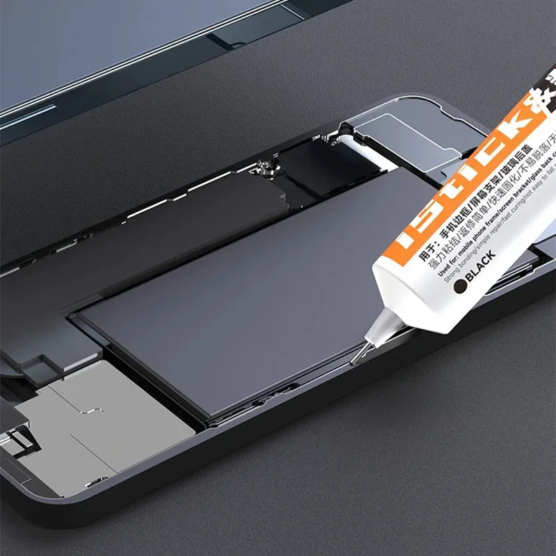 LUOWEI iStick 15/50ML Black/Transparent Glue for Mobile Phone Frame Repair LCD Screen Rear Glass Back Cover Bonding Adhesive