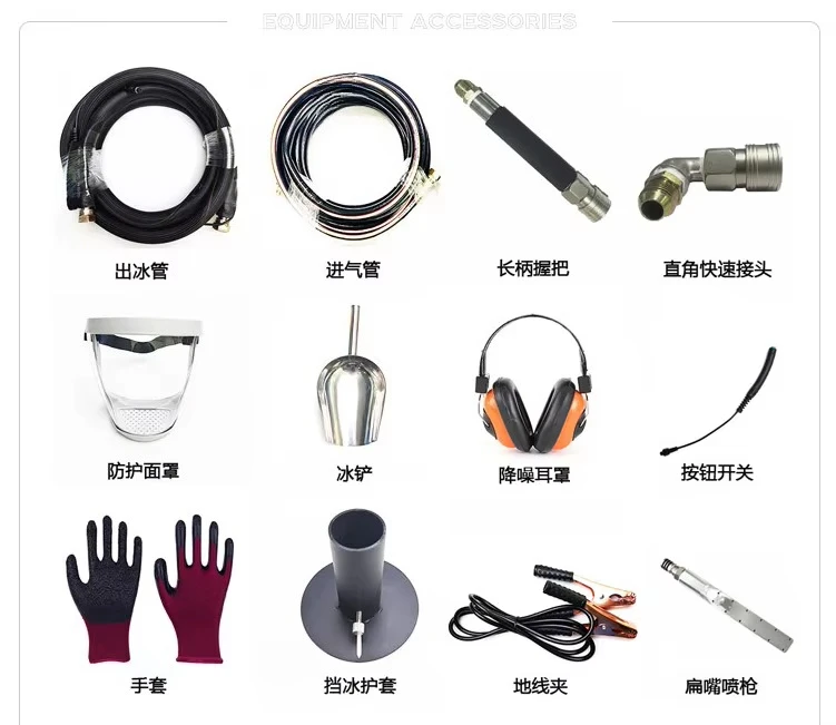 تنظيف الضغط العالي للأجزاء الميكانيكية ومعدات الإنتاج لمنظفات الثلج الجافة الصناعية دون الحاجة للمياه #3