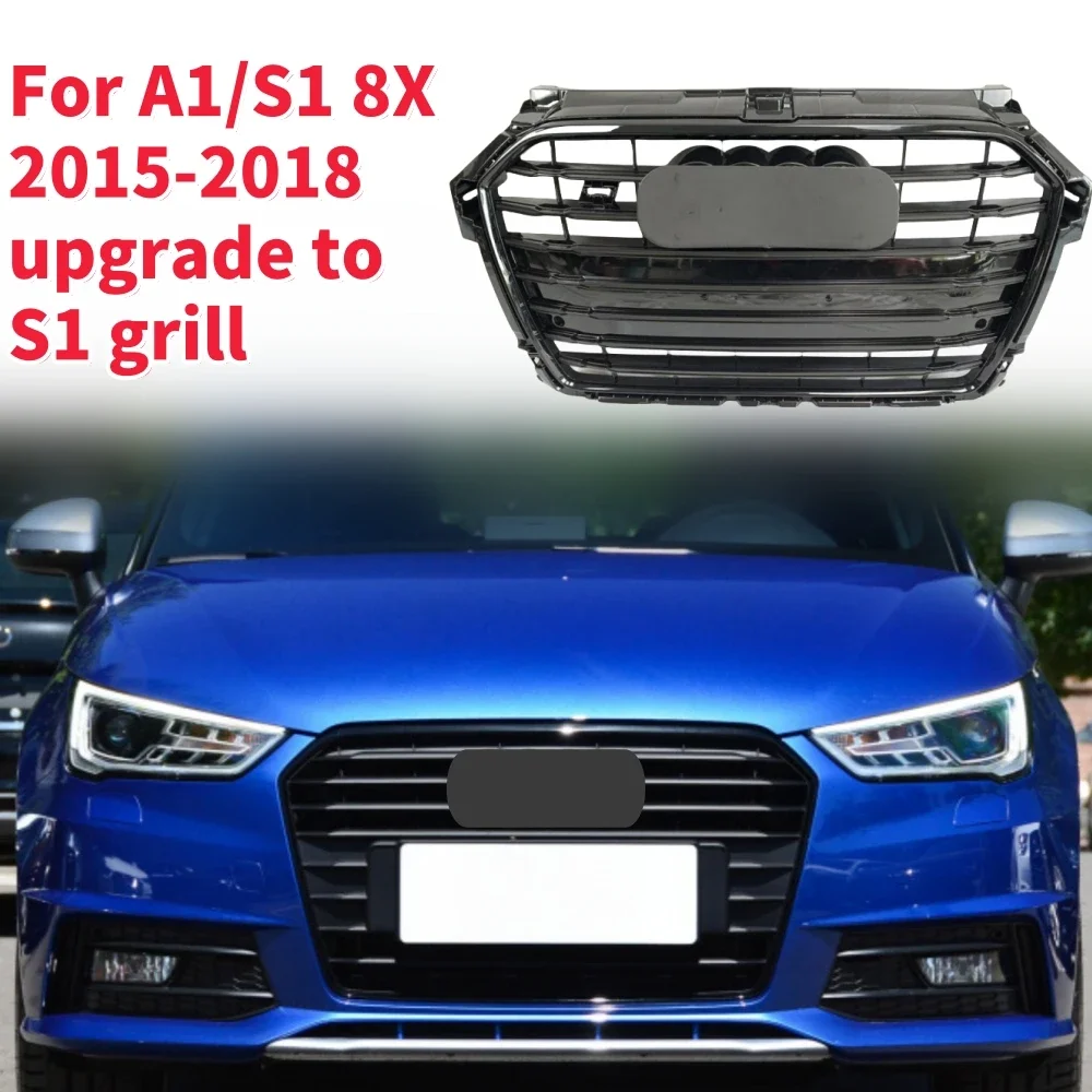 

Racing Grills Front Hood Grille Car Front Bumper Grill Center Grille for S1 Grill for A1 8X 2015-2018 for S1 2015-2018