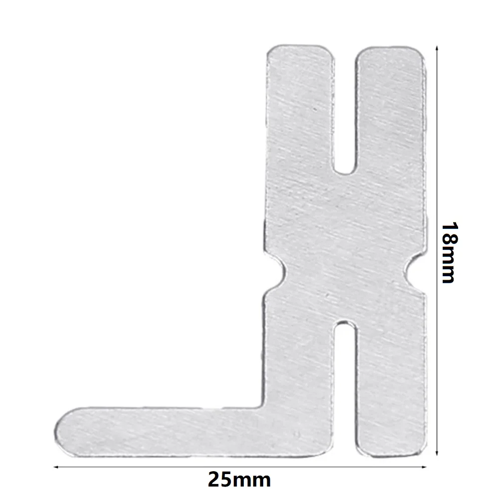 100 Uds. Placa de hoja de cinta de tira de acero chapada en níquel en forma de L para máquina de soldadura de batería soldador por puntos batería de litio