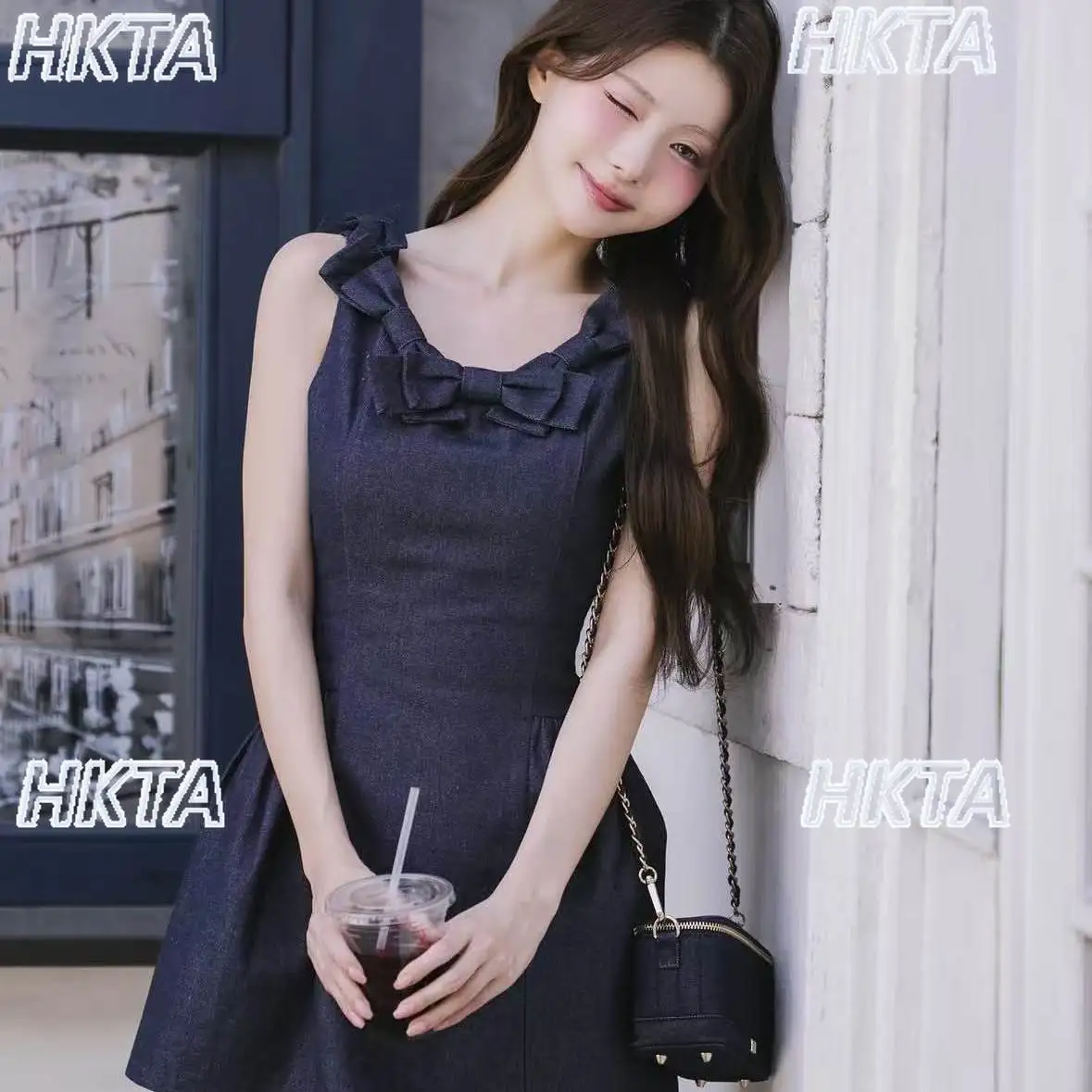 Japanese Autumn Sweet Butterfly Ruffle Edge A Line Dress Elegant Temperament Shopping Dating Slim Sleeveless Lolita Dress Women