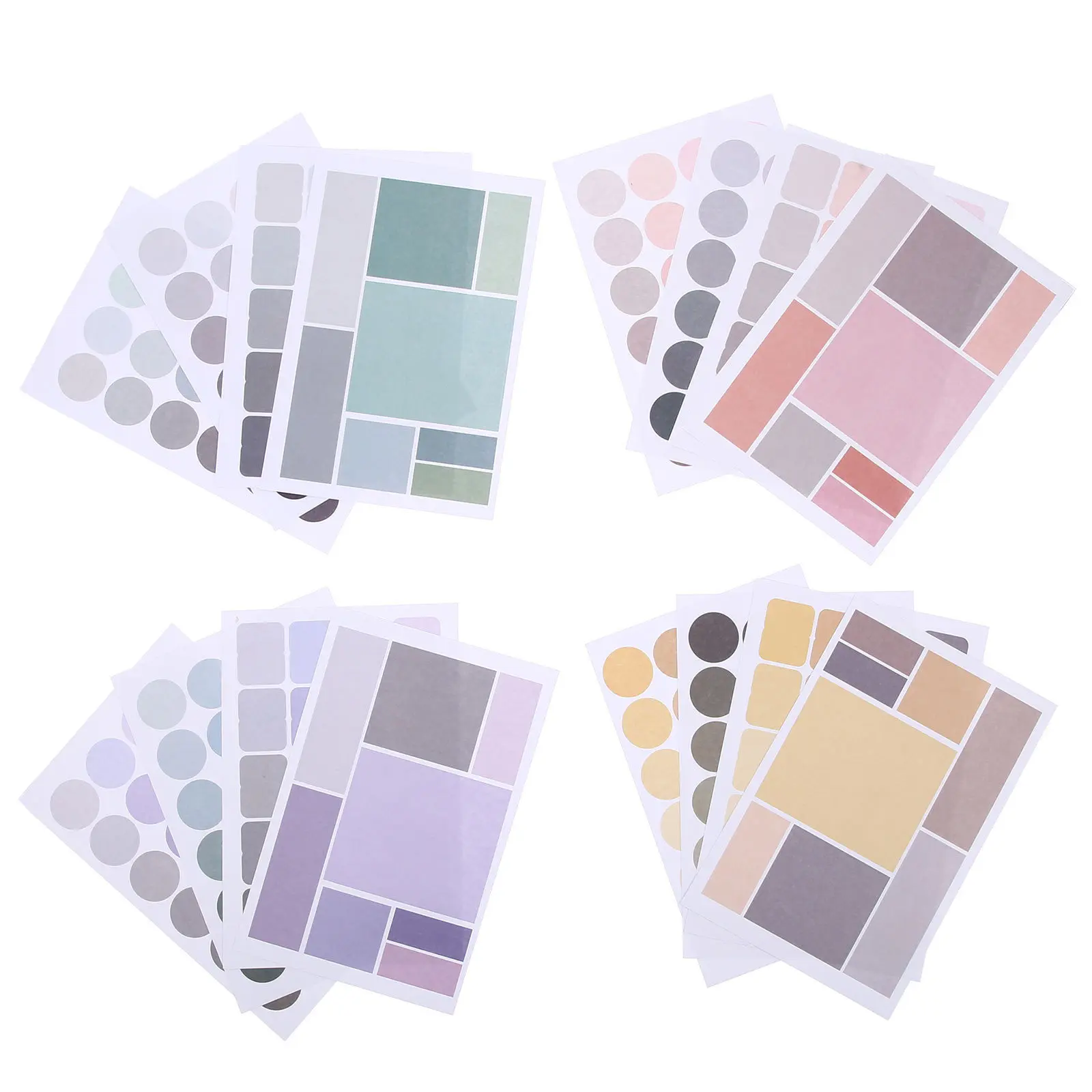 

32Pcs Premium Self-Adhesive Colorful Label Sticker Small Dot Square DIY Marking Sticker for Housewarming Home Decoration