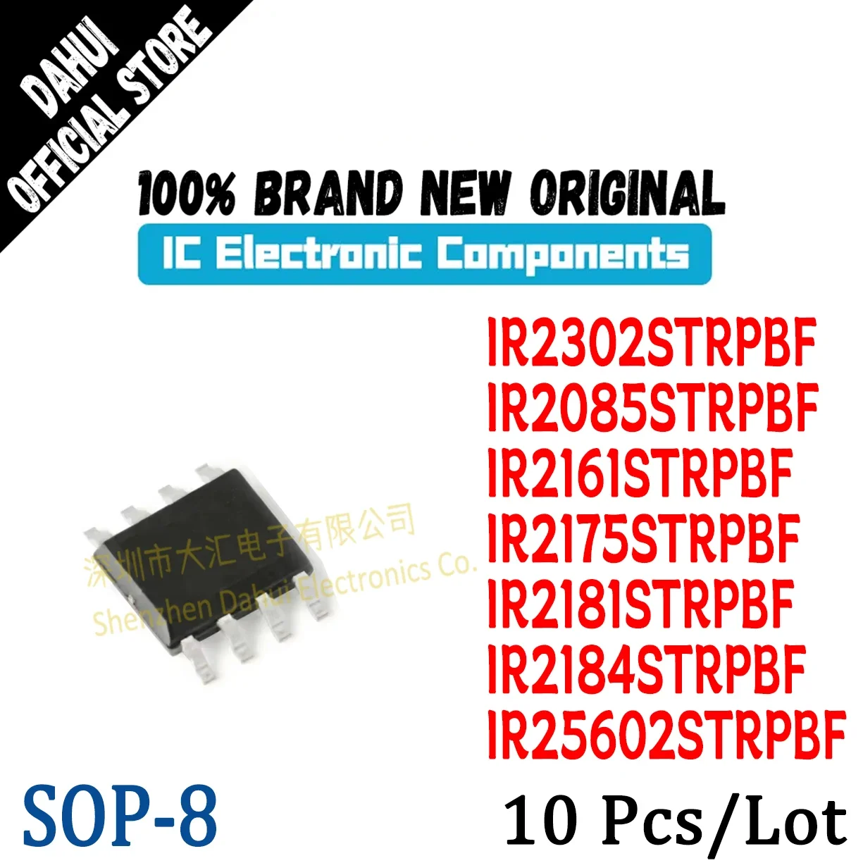 

10Pcs IR2302S IR2085S IR2161S IR2175S IR2181S IR2184S IR25602S TRPBF SOP-8 Half Bridge Driver Chip New Original In Stock