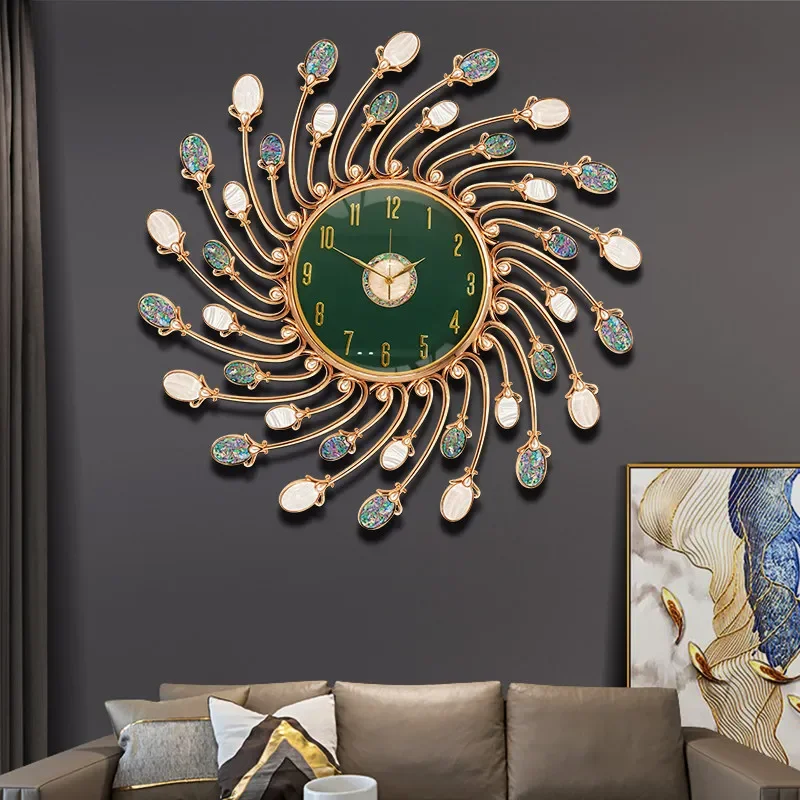 Unique Gold Fashion Wall Clock Premium Elegant Living Room Digital Clock Modern Design Nordic Orologio Da Parete Home Decor Item