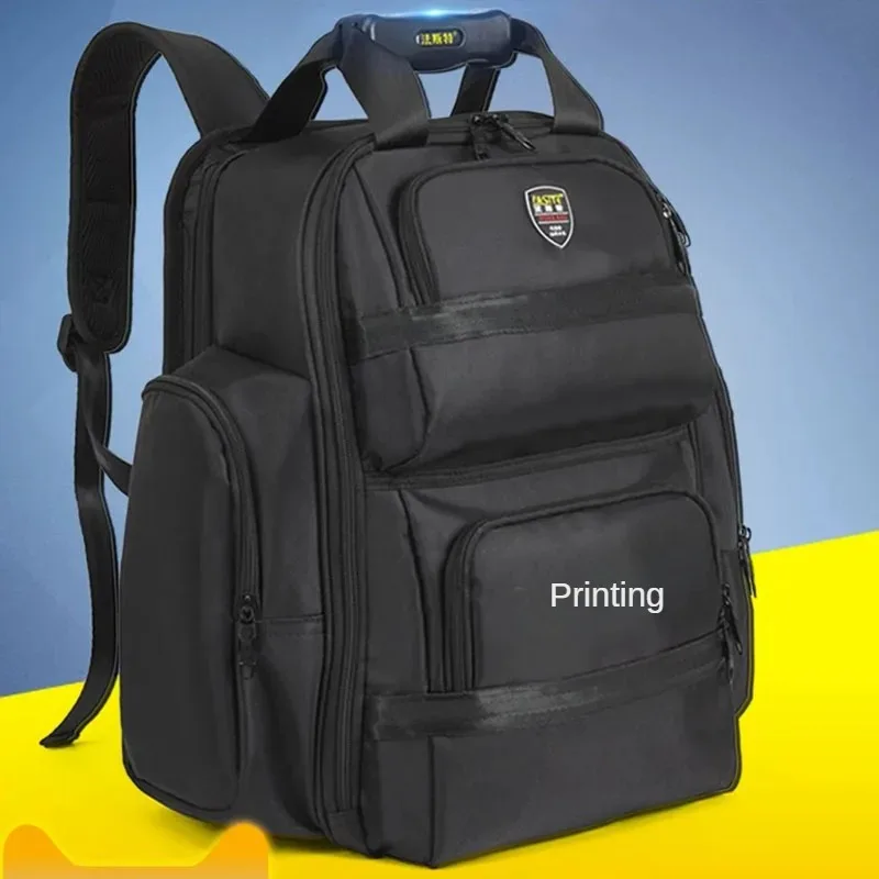 Canvas Backpack Tools Storage Bag Electrician Large Capacity Multi-functional Hardware Tools Thickening Maintenance Special