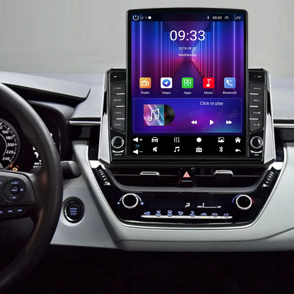 أندرويد 14 لتويوتا كورولا 2018 2019 2020 2021- 2030 راديو السيارة الوسائط المتعددة مشغل فيديو نافي نظام تحديد المواقع FM BT Carplay السيارات ستيريو DVD #2