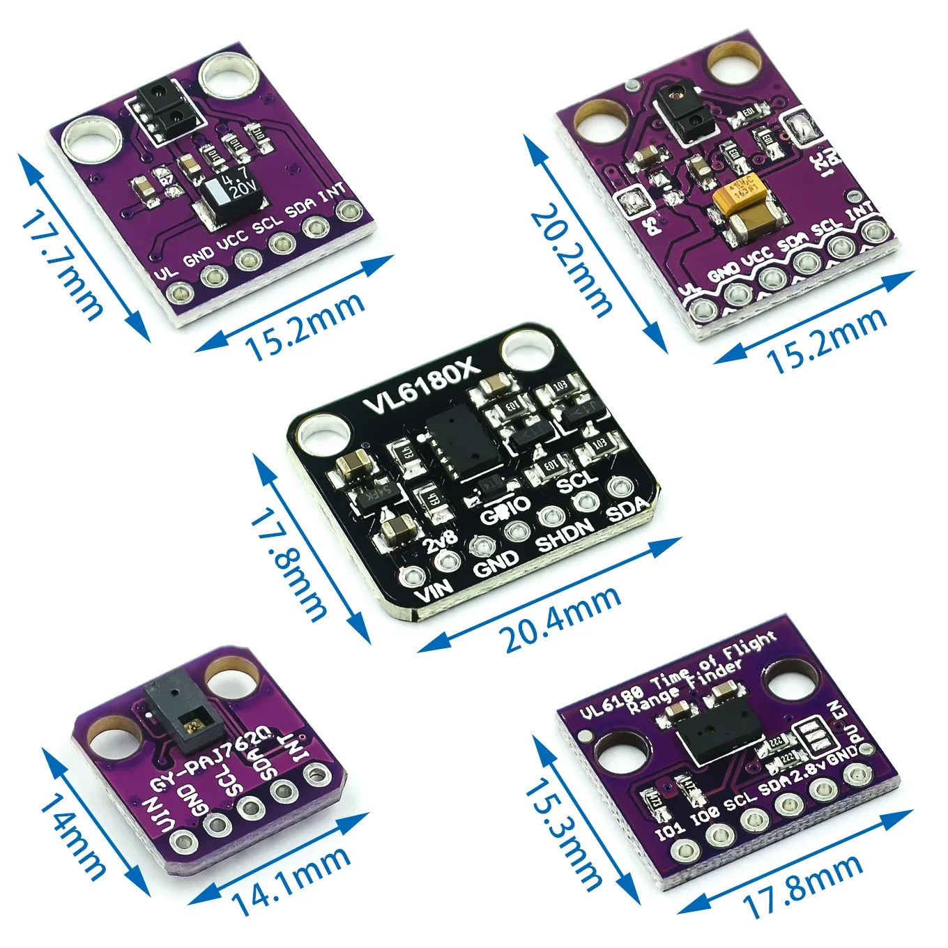 Gesture recognition sensor PAJ7620U2 9 gesture recognition APDS-9930 APDS-9960 VL6180 VL6180X Range Finder Optical Ranging