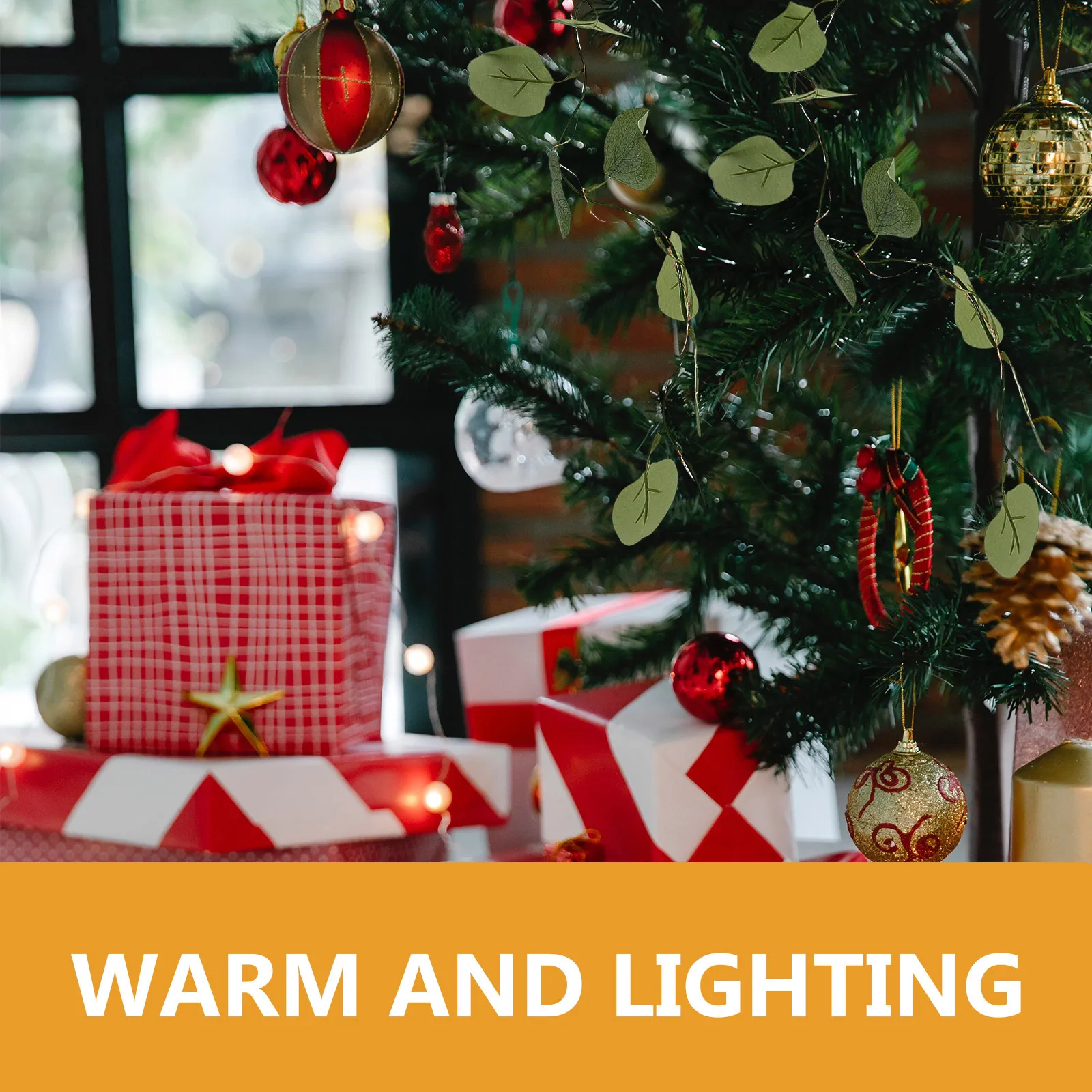 

20-LED Eucalyptus String Light Warm and Festive Decorative Lighting for Home Indoor Use No String Light