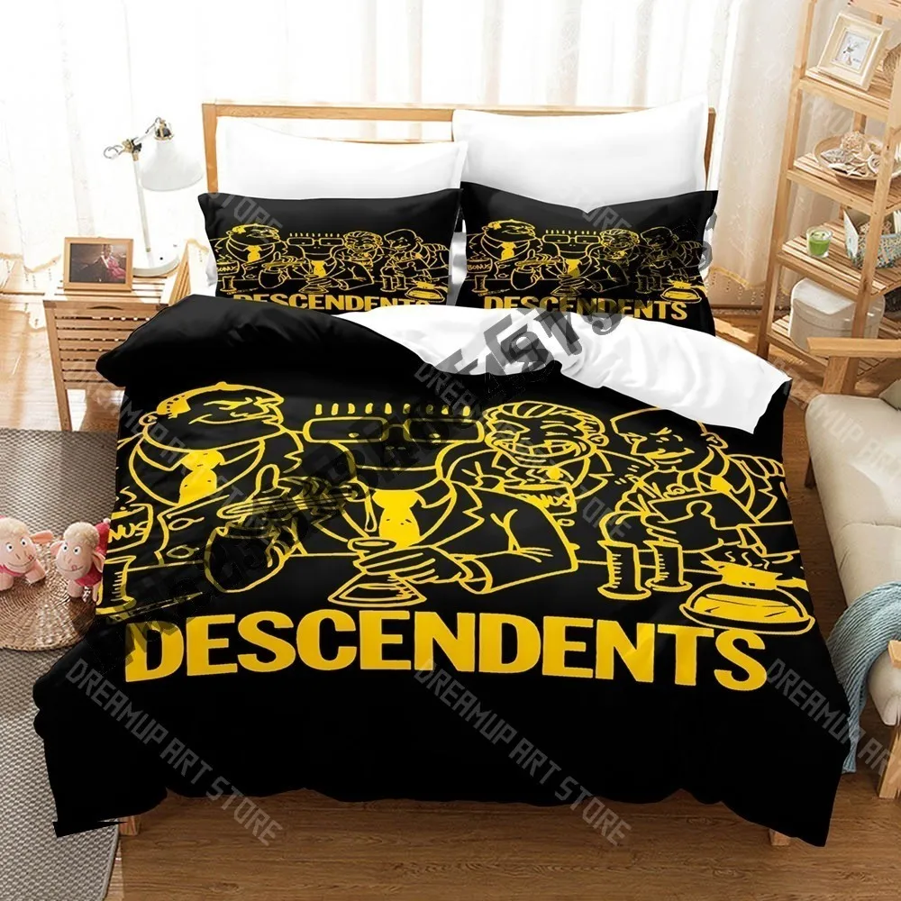 3D Printed Punk Rock Band Descendents Bedding Set for Boys Girls Duvet Cover Pillowcase Twin Queen King Full Single Double Sizes