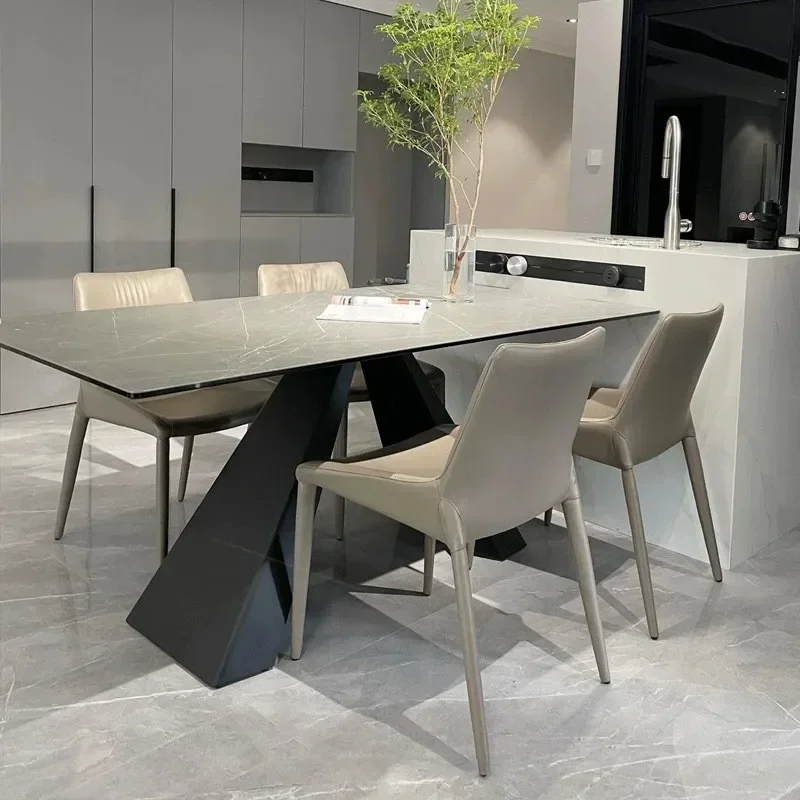 

Modern Minimalist Dining Table White Luxury Nordic Vintage Dining Table Storage Rectangle Juegos De Comedor Kitchen Furniture