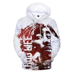 New 3D Printing 2Pac Fashion Men Women Tracksuits Crewneck Hoodies Plus Size S-7XL Harajuku Four Seasons Casual