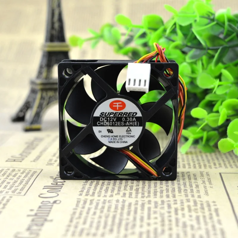 

CHD6012ES-AH 6cm 6020 12v0. 30A 4-pin PWM mute cooling fan chd6012es