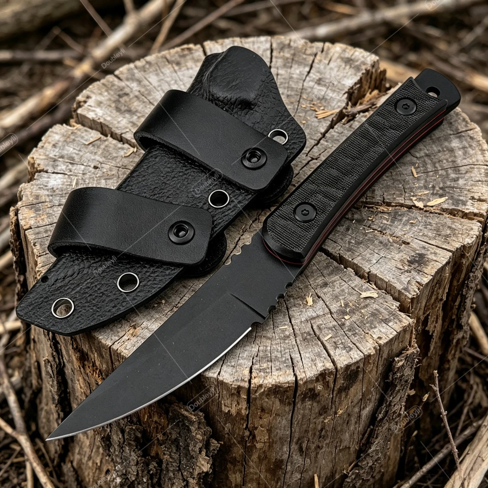 Multi-functional Rope Cutter & Slicing Knife Wilderness Adventure Hiking Tool EDC Practical Fishing Knife - Z3882 Straight Knife
