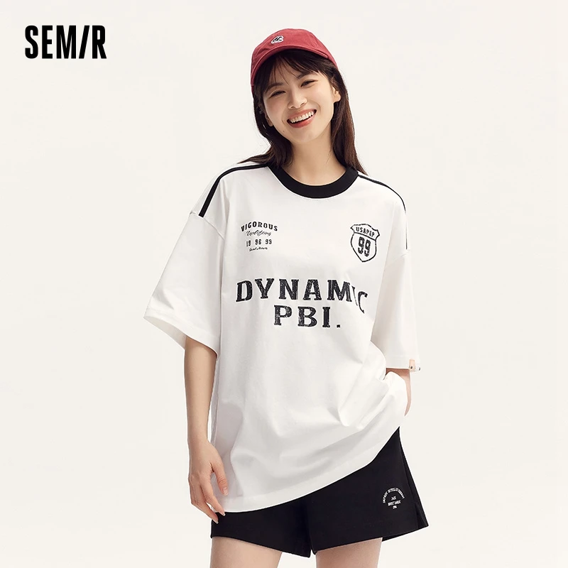 

Semir T-Shirt Women Mid-Length Antibacterial Short-Sleeve T-Shirt 2024 Summer New Collection Cool Oversized T-Shirt