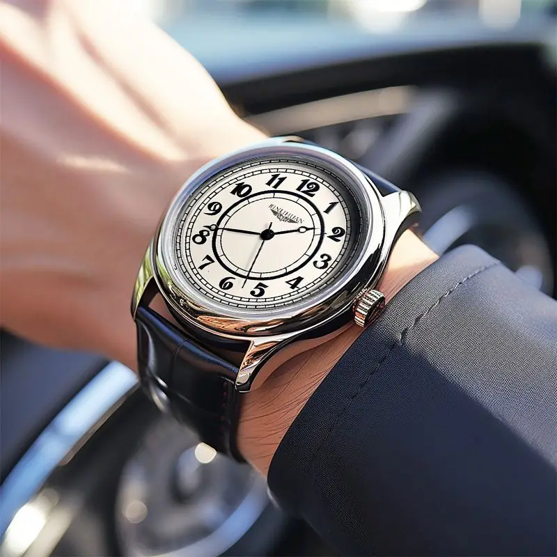 Top High Quality Men Leather Watch Fashion Business Style Quartz Clock Analog Male Casual Sports Wristwatch Relogio Masculino