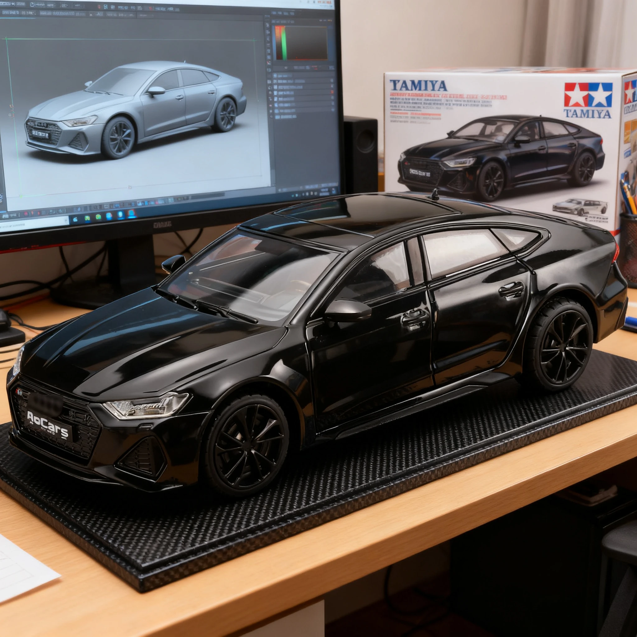 مقياس 1:24 RS7 سيارة رياضية لعبة مجسمة دييكاست ضوء الصوت المعدني التراجع نماذج المركبات اللعب المقتنيات هدايا عيد الميلاد