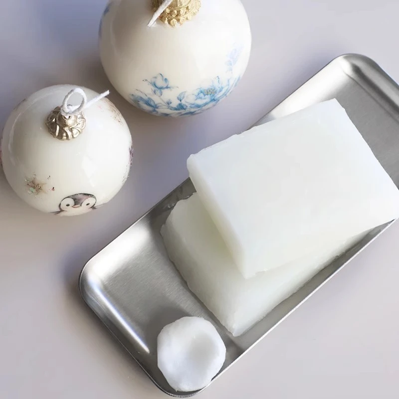 1KG Korean Microcrystalline Soft Wax Solid Block Shape Additive DIY Aromatherapy Decorative Manual Rolled Edging Wax Material