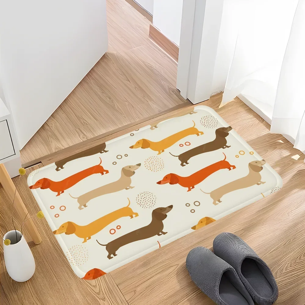 Dachshunds Floor Carpet Nordic Style Home Doormat Bathroom-Toilet Mats Bedroom Bedside Mats