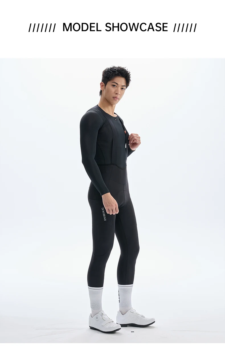 INBIKE Herren Rennrad-Trägerhose, Thermo-Winter-Radbekleidung, Feuchtigkeitsableitend, Komfortabel Gepolstert, MTB-Fahrradhose mit Taschen – Detail 10