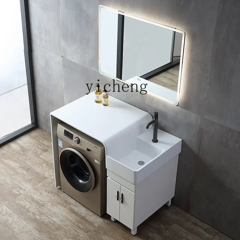 u20 balcony washing machine cabinet combination  machine significant  small apartment artificial stone washbasin basin integrat