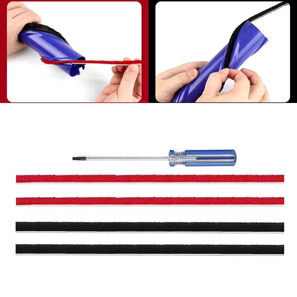 4Pcs Soft Plush Strips With Screwdriver For Dyson V8 V10 Vacuum Cleaner Soft Roller Head Replacement Accessories Parts