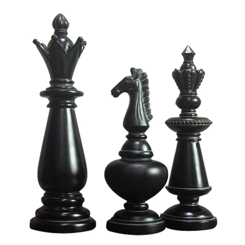 

European black and white chess home American home decoration study living room decoration