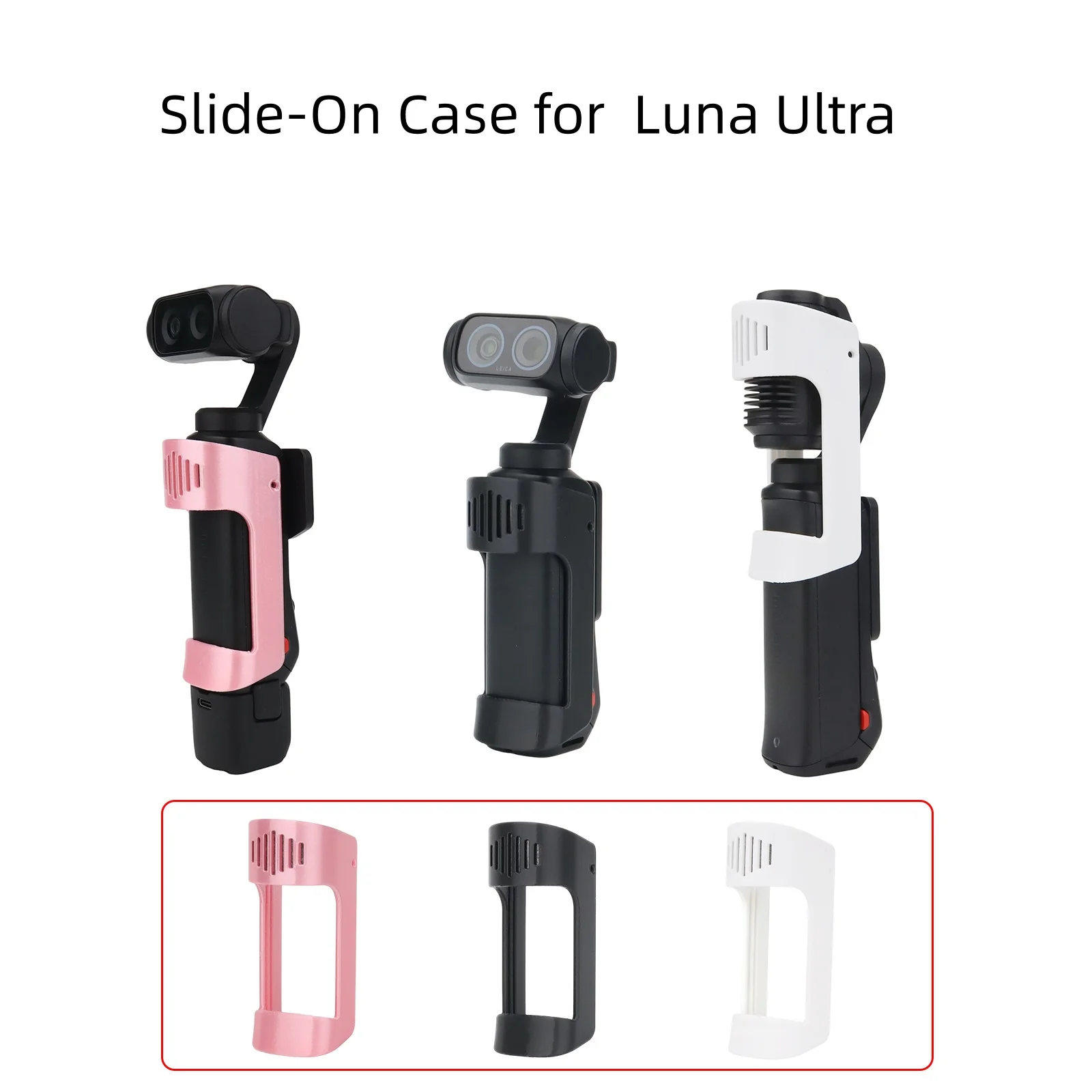 ​Sliding Protective Back Cover for Insta360 Luna Ultra Camer Portable Shooting without Removing the Case Black White Pink