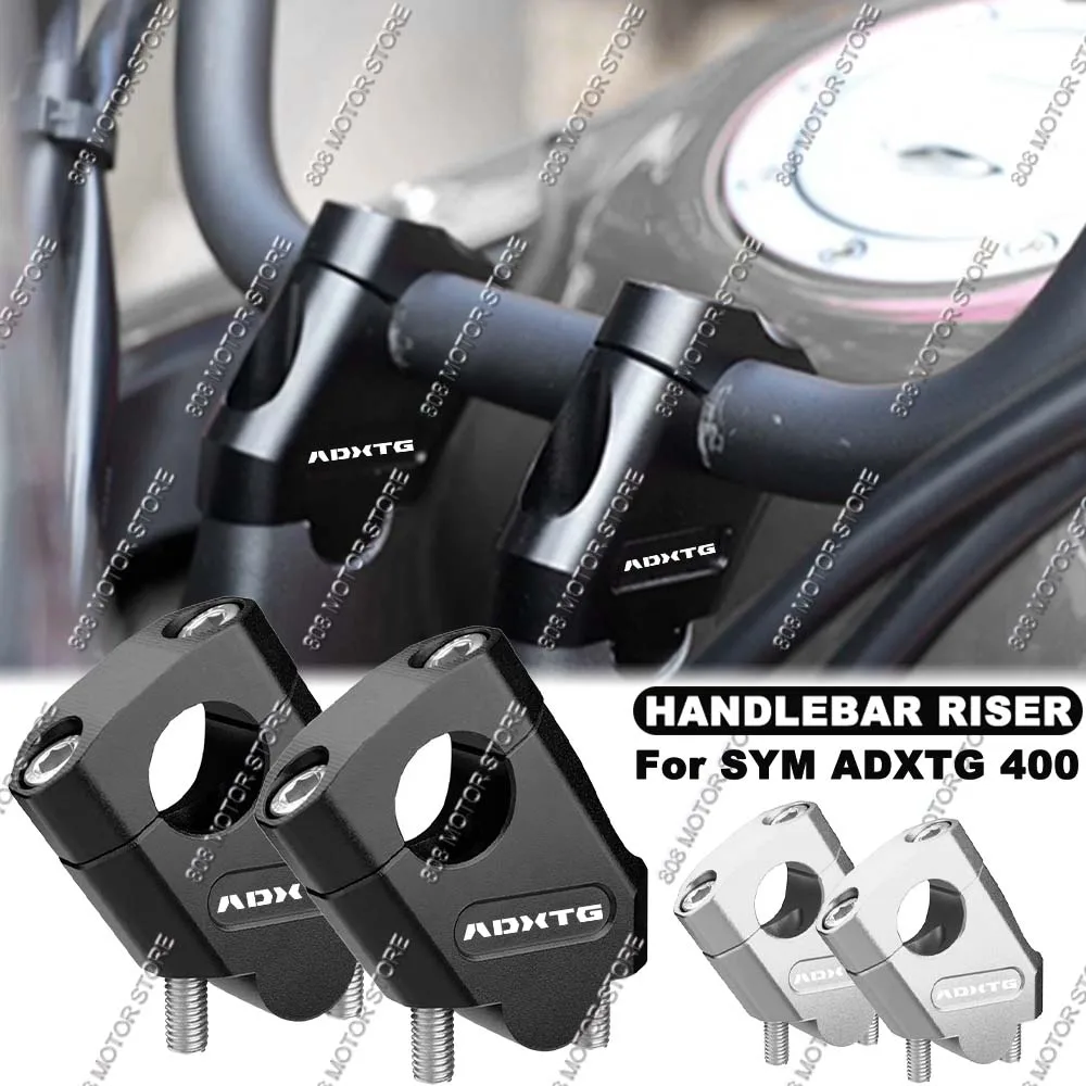 For SYM ADXTG 400 Motorcycle Handlebar Riser Bar Mount Handle Clamp Better Upright Position