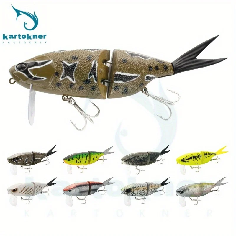 

Многошарнирная плавающая приманка для гольяна, 20,5 см, 87 г — 2-секционная длинная жесткая приманка для ловли окуня и Qiaozui в соленой/пресной воде