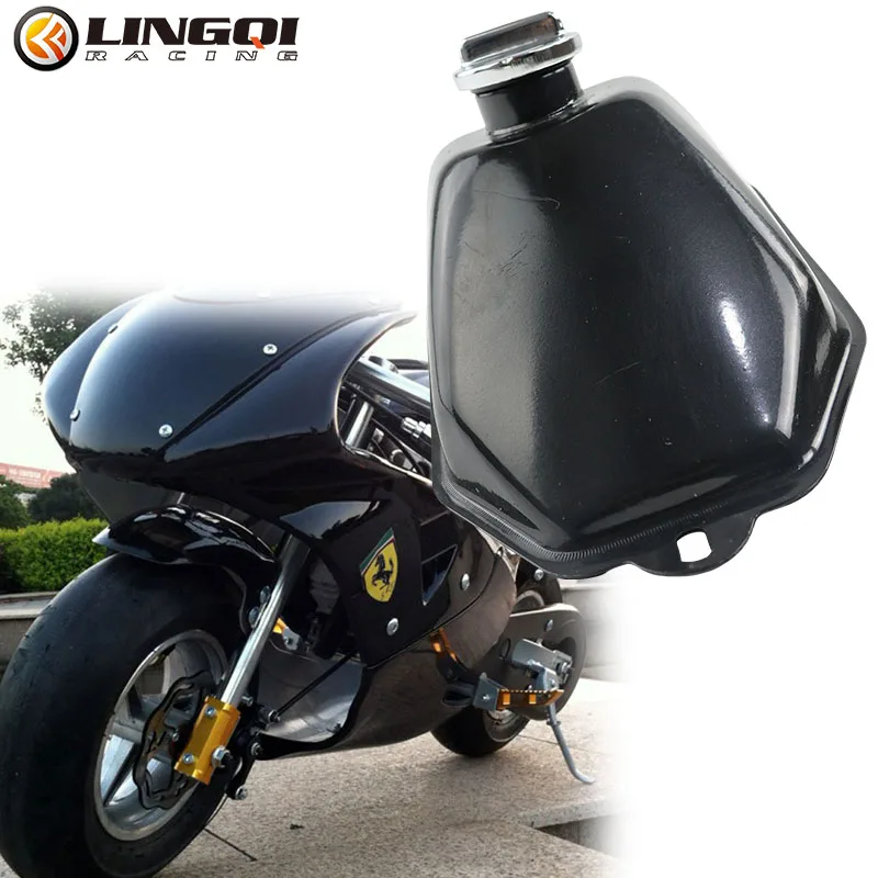 Tanque de gasolina metálico LINGQI RACING para motocicletas, caja de aceite para motos, tanques de gasolina para mini motos ATV Quad de 50cc, 70cc, 90cc, 110cc, 125cc