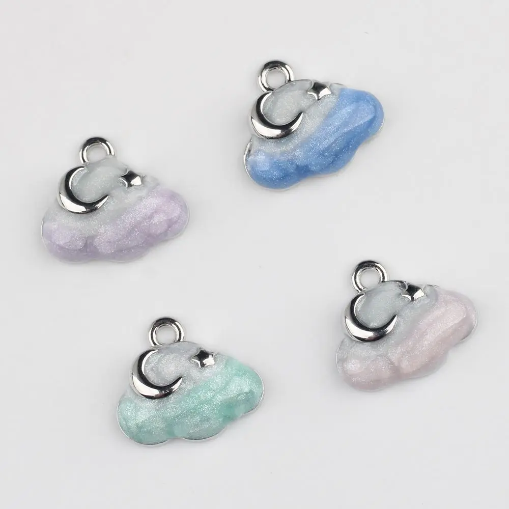 40pcs Handmade Cloud Jewelry Pendant Charms Silvery Golden Color Necklace Earring Pendant Connectors Diy Jewelry Making Findings