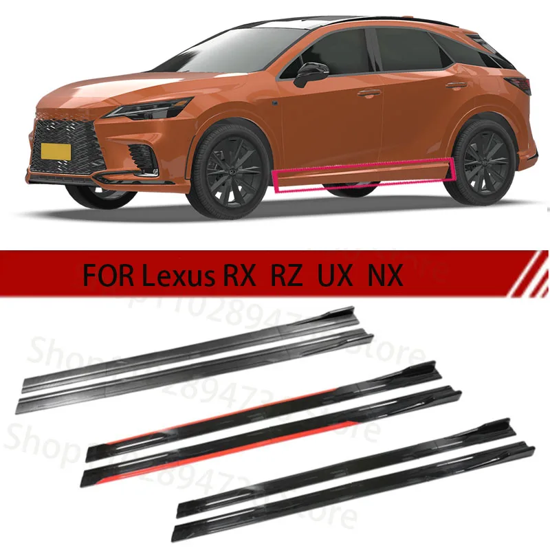 

FOR Lexus RX RZ UX NX 2M Car Side Skirt Extension Plate Lip Separator Bumper 2.18M Racing Side Spoiler