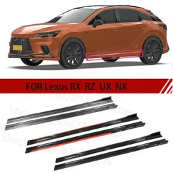 FOR Lexus RX RZ UX NX 2M Car Side Skirt Extension Plate Lip Separator Bumper 2.18M Racing Side Spoiler