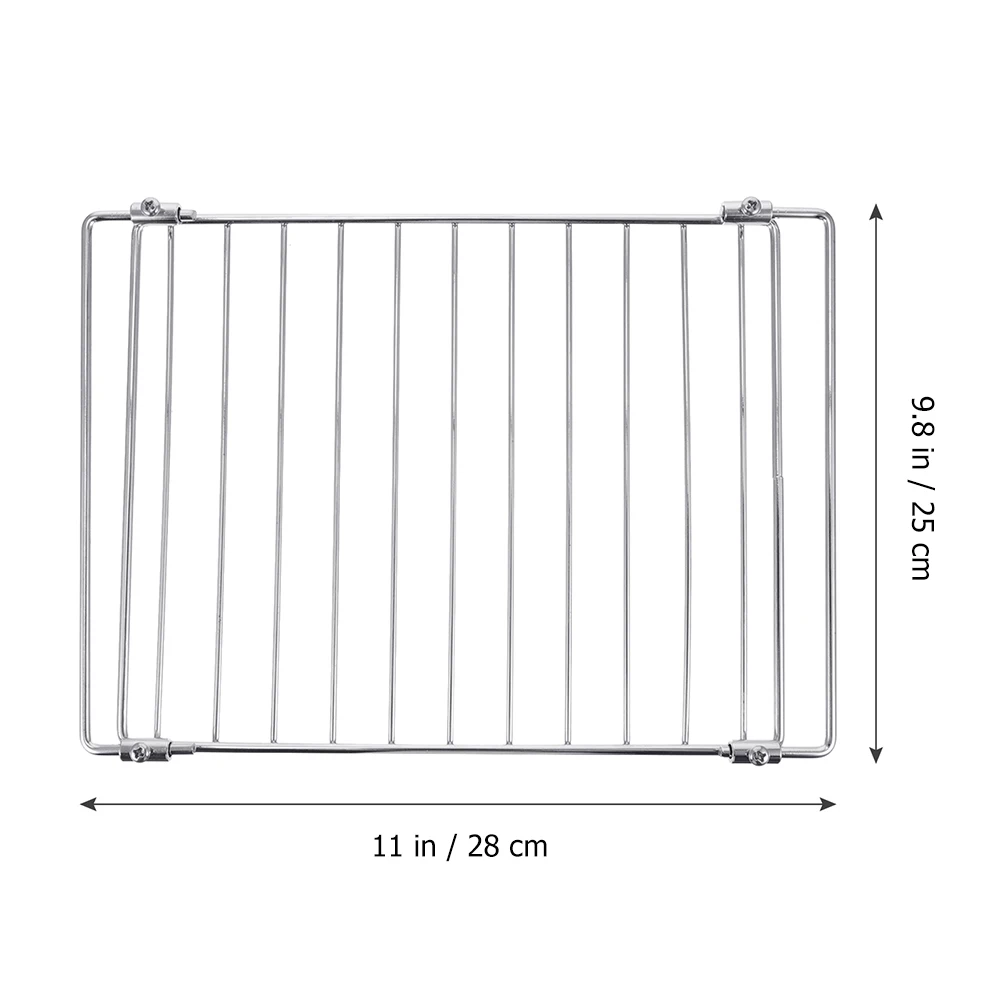 

1pc Oven Grill Rack Electric Stainless Steel Mesh Baking Cooling Barbecue Wire Tray Cage Non-Stick BBQ Tool Accessory