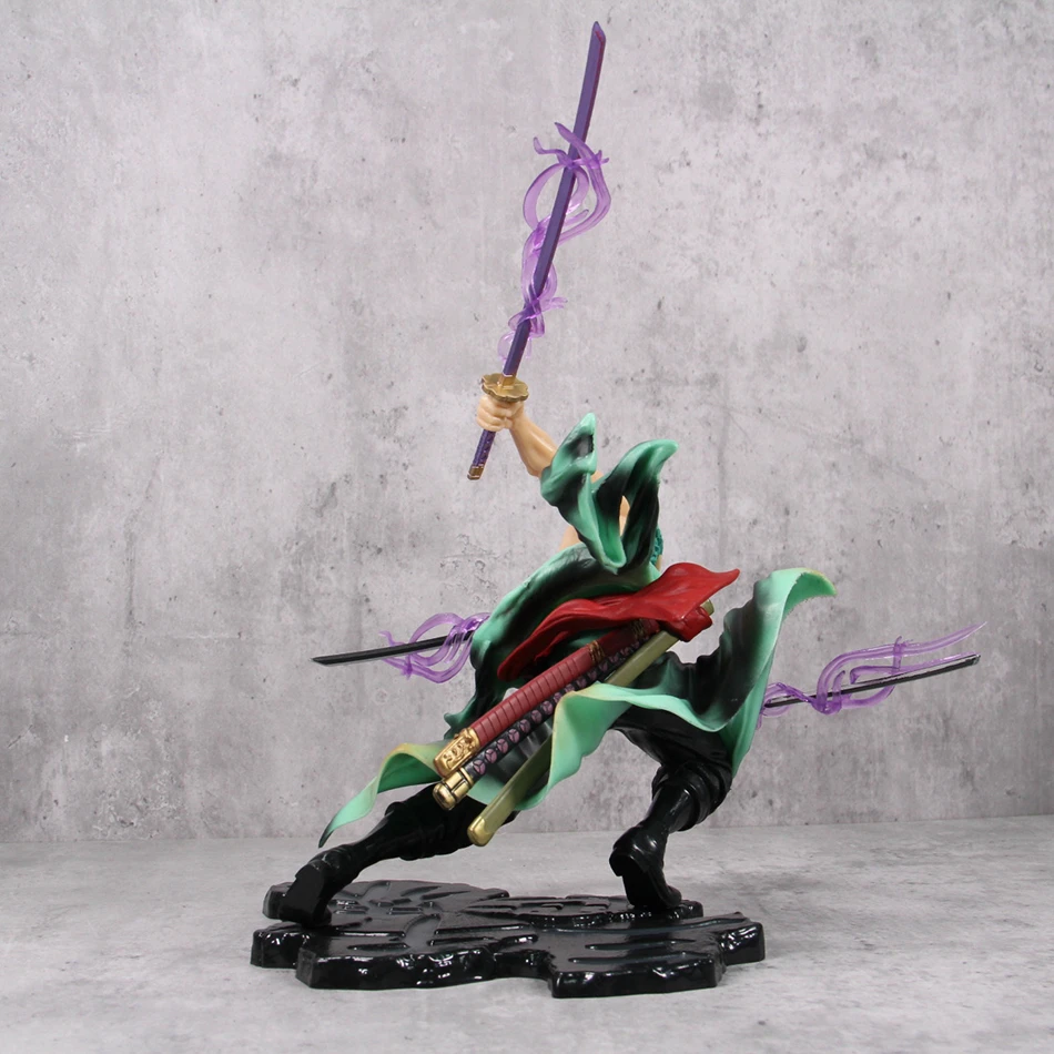Une pièce 10CM Figure jouets Anime GK Roronoa Zoro trois lames sa-maximum PVC Action Collection Figurine modèle poupées cadeaux enfants