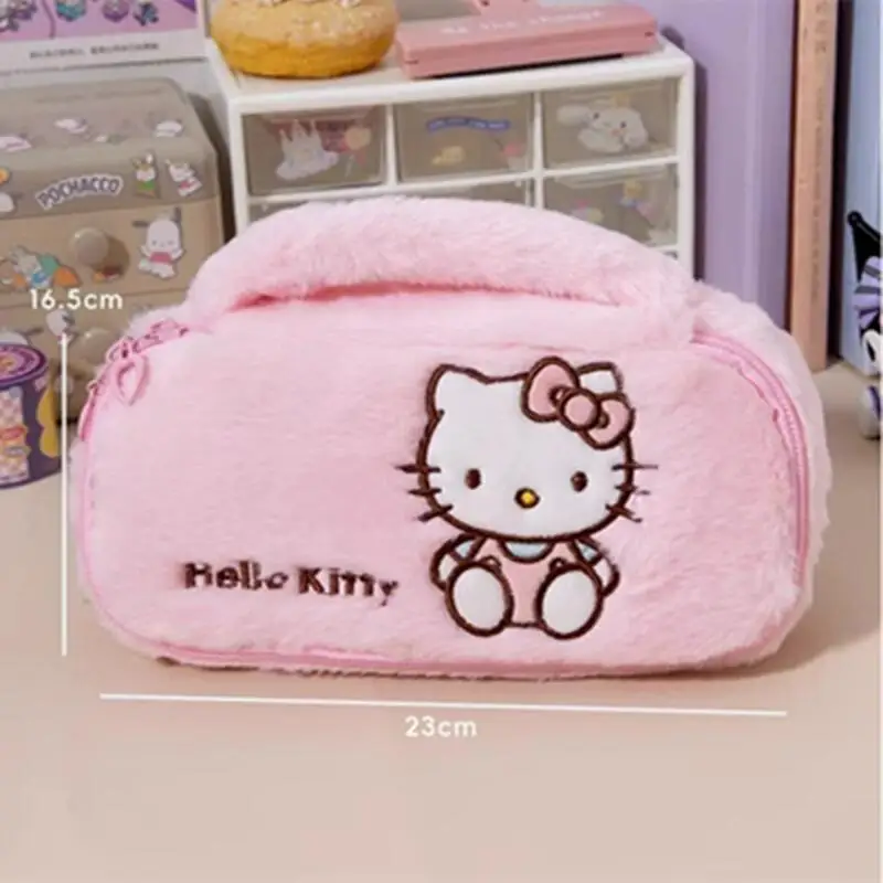 Sanrio Hello Kitty astuccio cartone animato carino ad alta capacità portatile KT Cat Anime Kawaii astuccio ragazze regali di festa