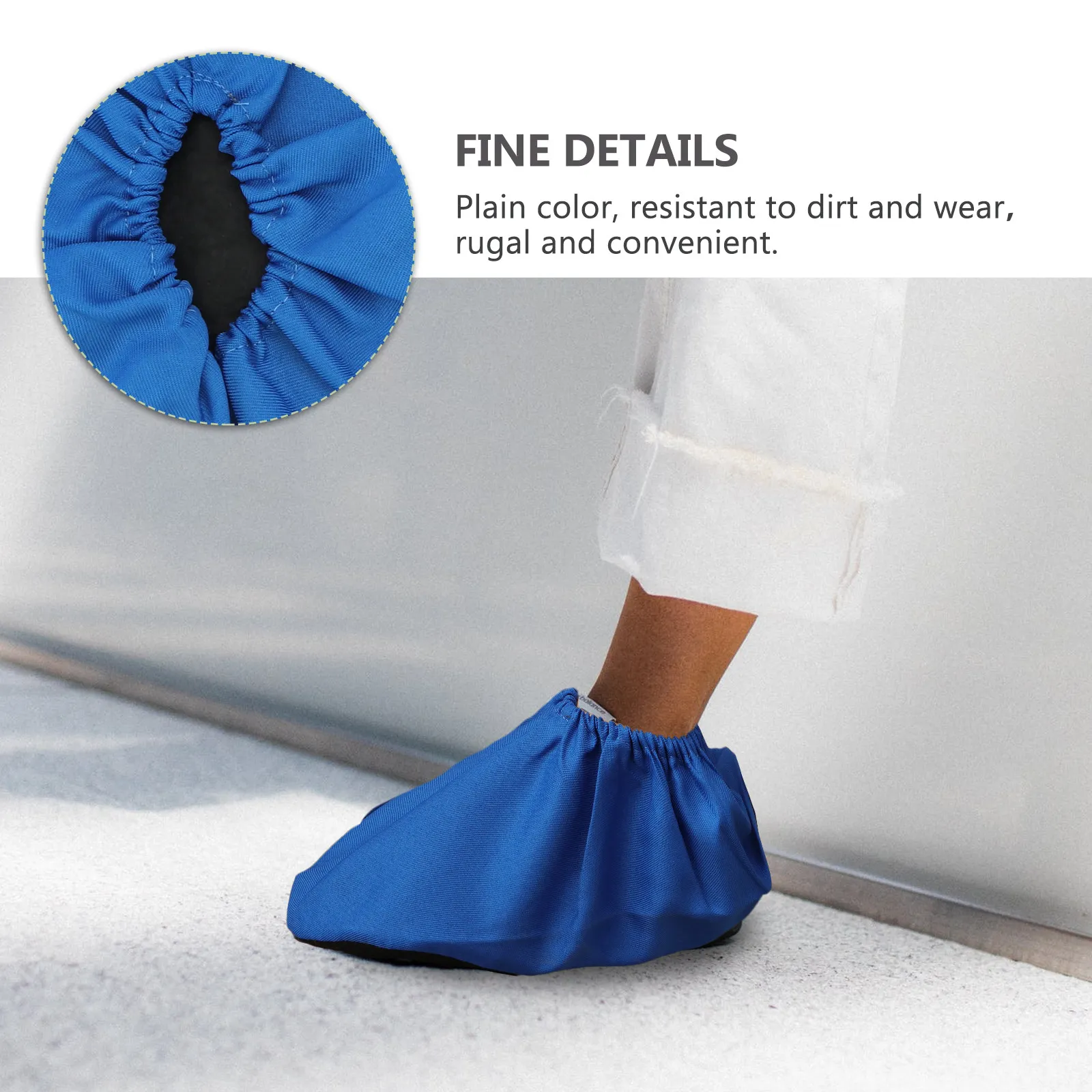 3Pairs Thickened Washable Shoe Covers Non-Skid Dustproof Breathable Fabric Shoe Protectors Ideal for Home Factory Cleanroom Use