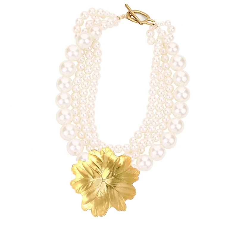  Practical Lightweight Stacked Pearls Necklace Easy Wear for Everyday Activities