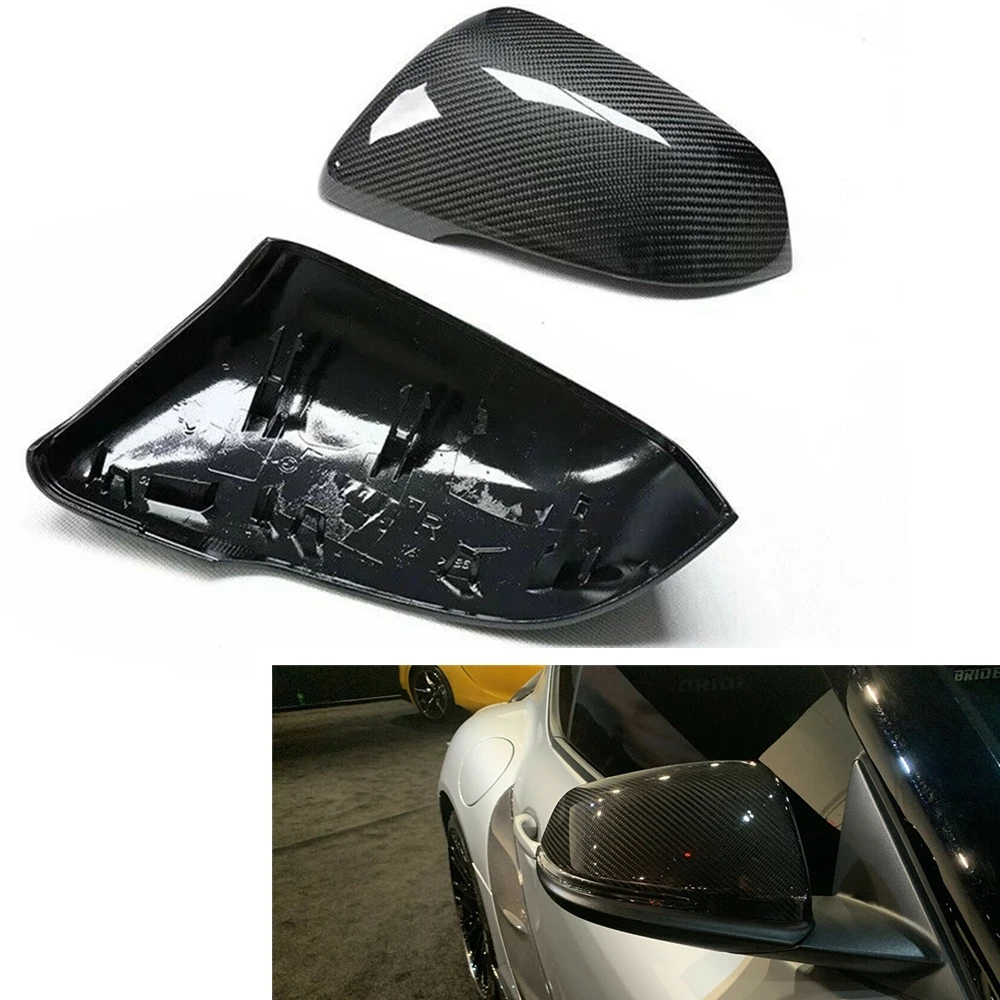 

2PCS Carbon Fiber Mirror Cover Rear View Cap Car Exterior Reverse Shell Case For Toyota GR Supra A90 For BMW X1 F48 2016-2022