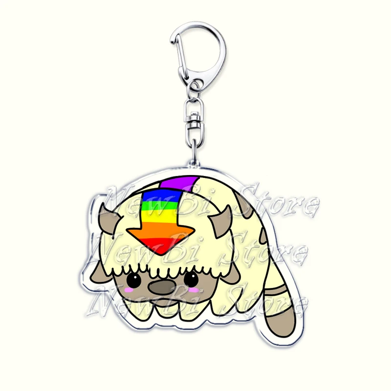 Cute Appa Keychains for Accessories Bag Anime Avatar The Last Airbender Key Chain Keyrings Jewelry Birthday Fans Friends Gifts