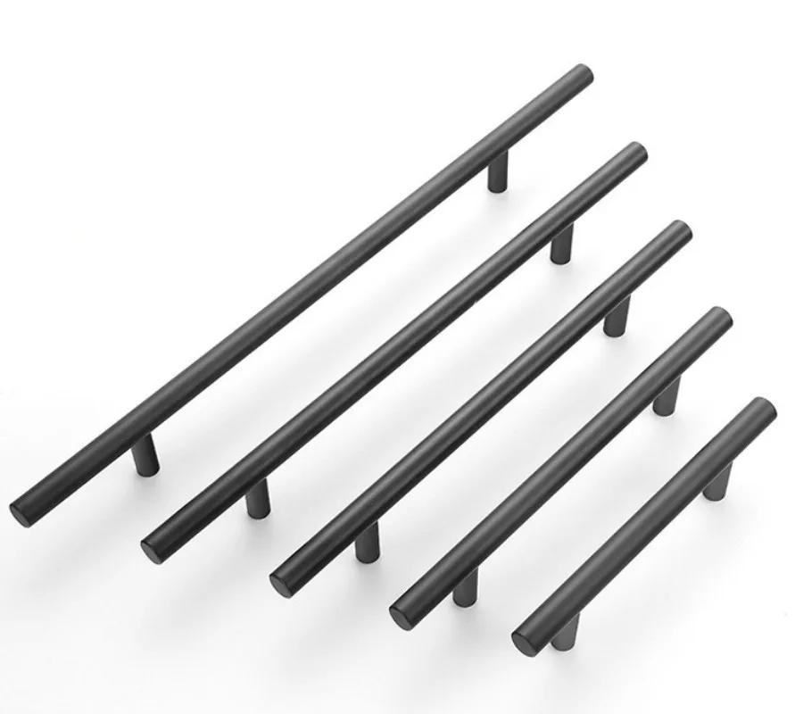 30pcs Modern Minimalist Stainless Steel Cabinet Handle T Bar Furniture Handles Kitchen Bedroom Cupboard Drawer Pulls with Screws